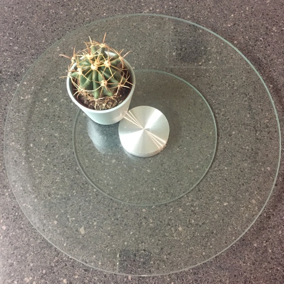 Sarah Peyton Home Tempered Glass Lazy Susan - Picture 2 of 4
